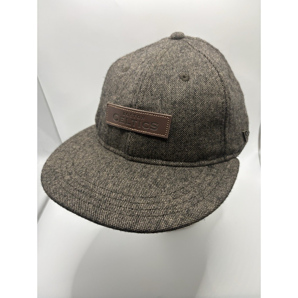 Boston Celtics New Era Black Label 9FIFTY Strapback Hat Wool Leather NWT NBA